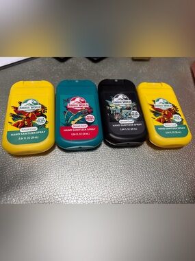 Jurassic World Pocket Hand Sanitizer Spray - Yellow, Teal, Black